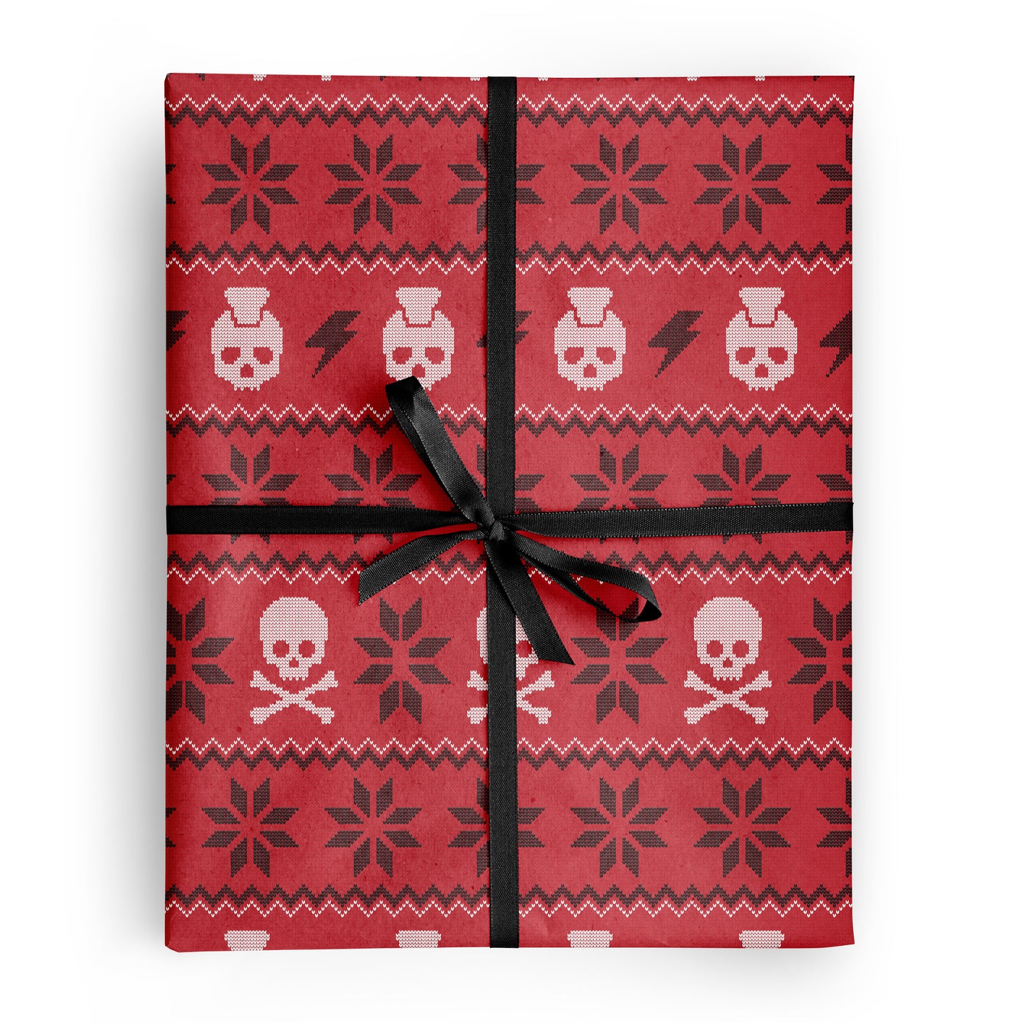 Punk Holiday Sweater Gift Wrapping Paper