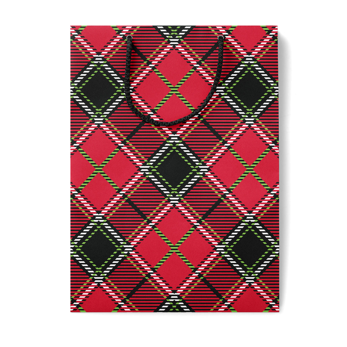 Punk Plaid Xmas Gift Bag