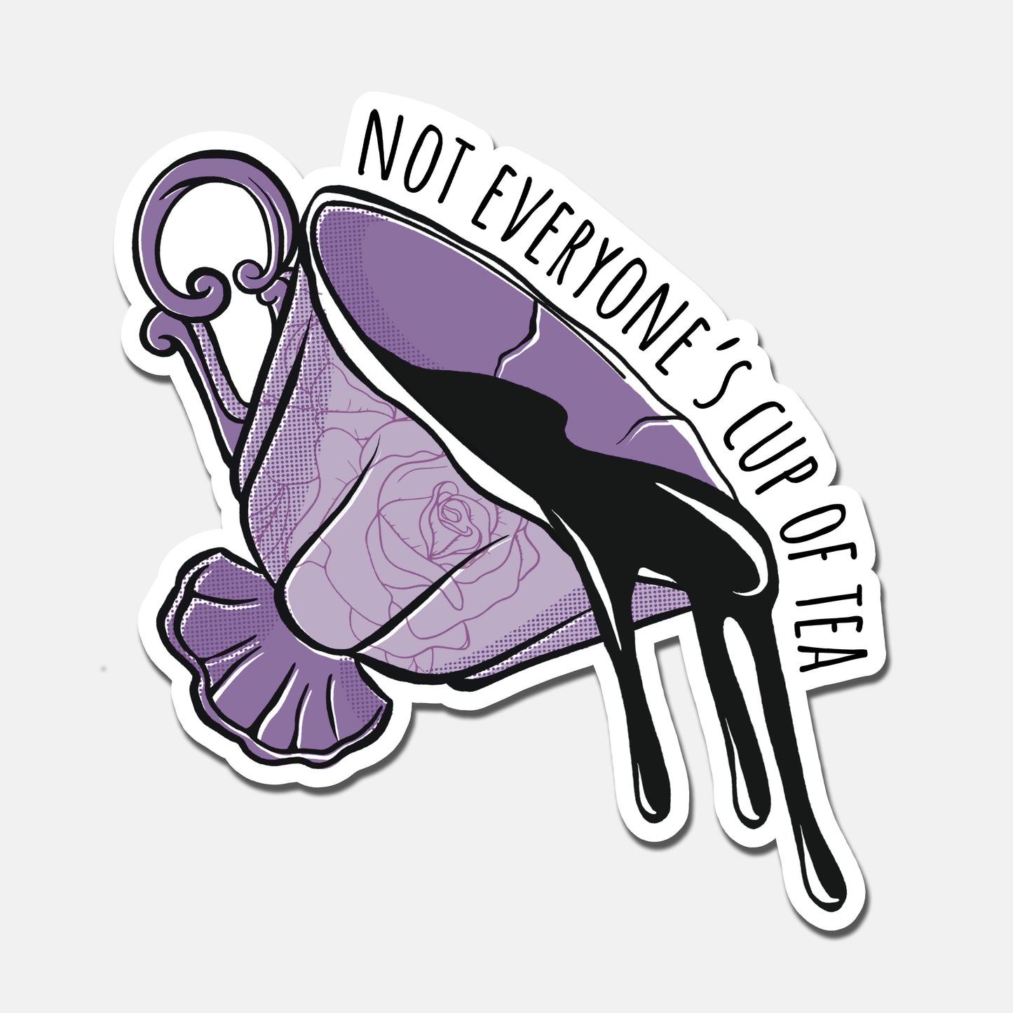 Sticker of a teacup