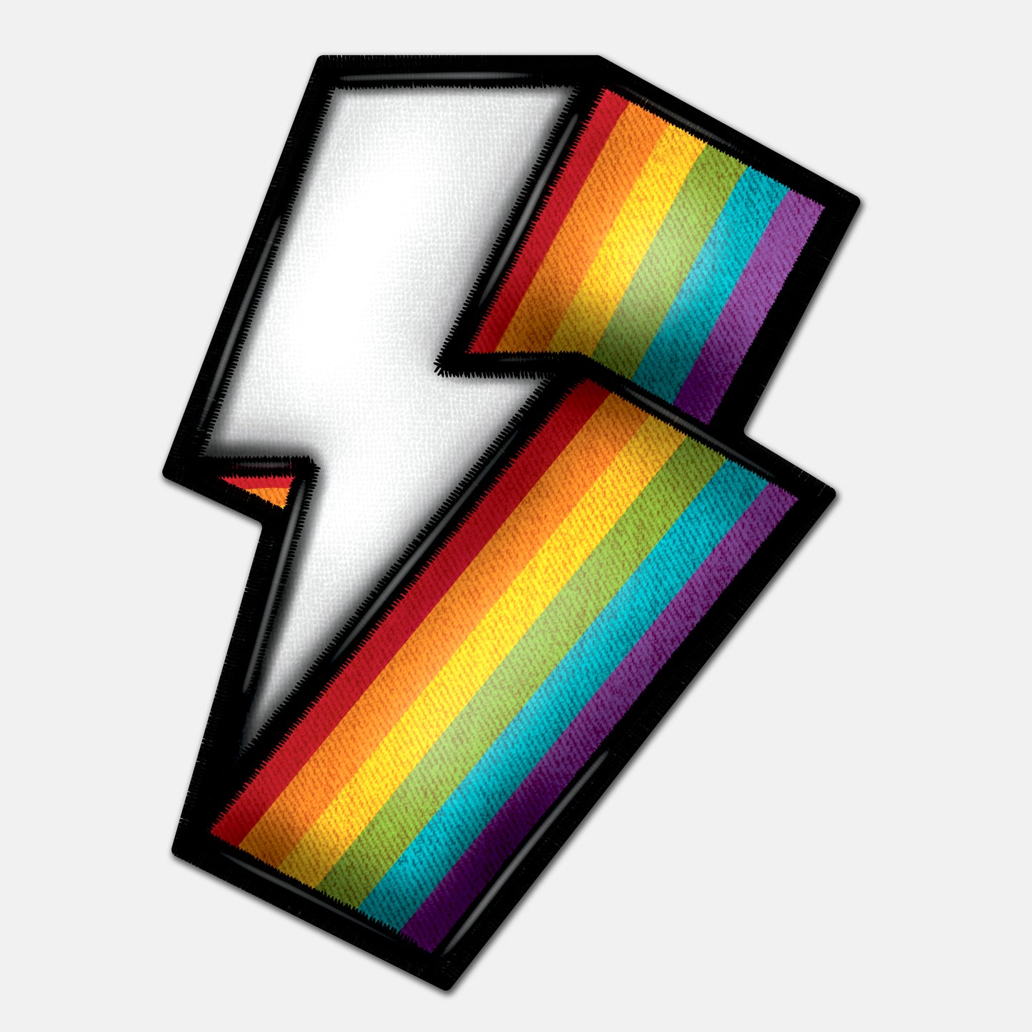 Lightning Pride Patch Sticker - Raised UV Spot