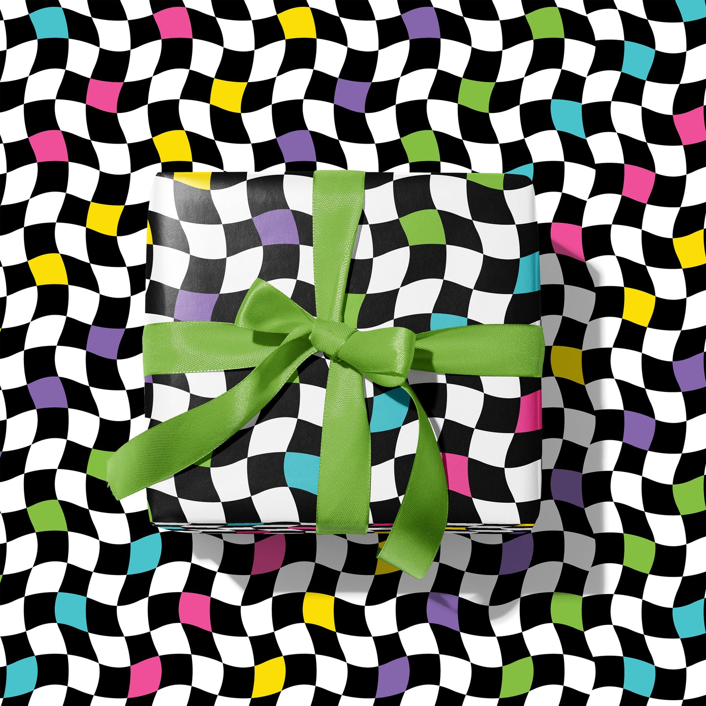 Checkered Chaos Wrapping Paper