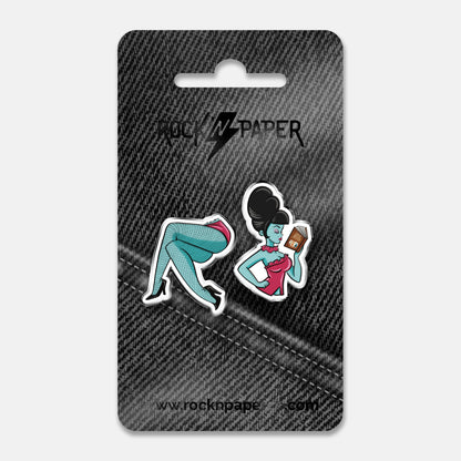 Beetle Juice Button Pin Acrylic