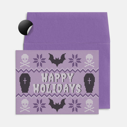 gothic happy holidays card