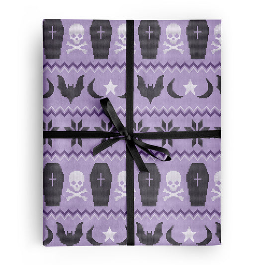 Spooky Holiday Sweater Gift Wrapping Paper
