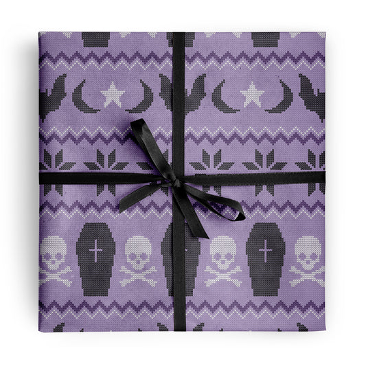 Spooky Holiday Sweater Gift Wrapping Paper