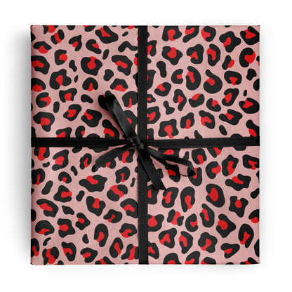 Love Leopard Gift Wrapping Paper
