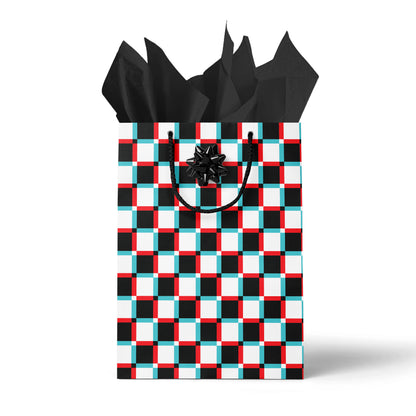 Anaglyph Checkered Gift Bag