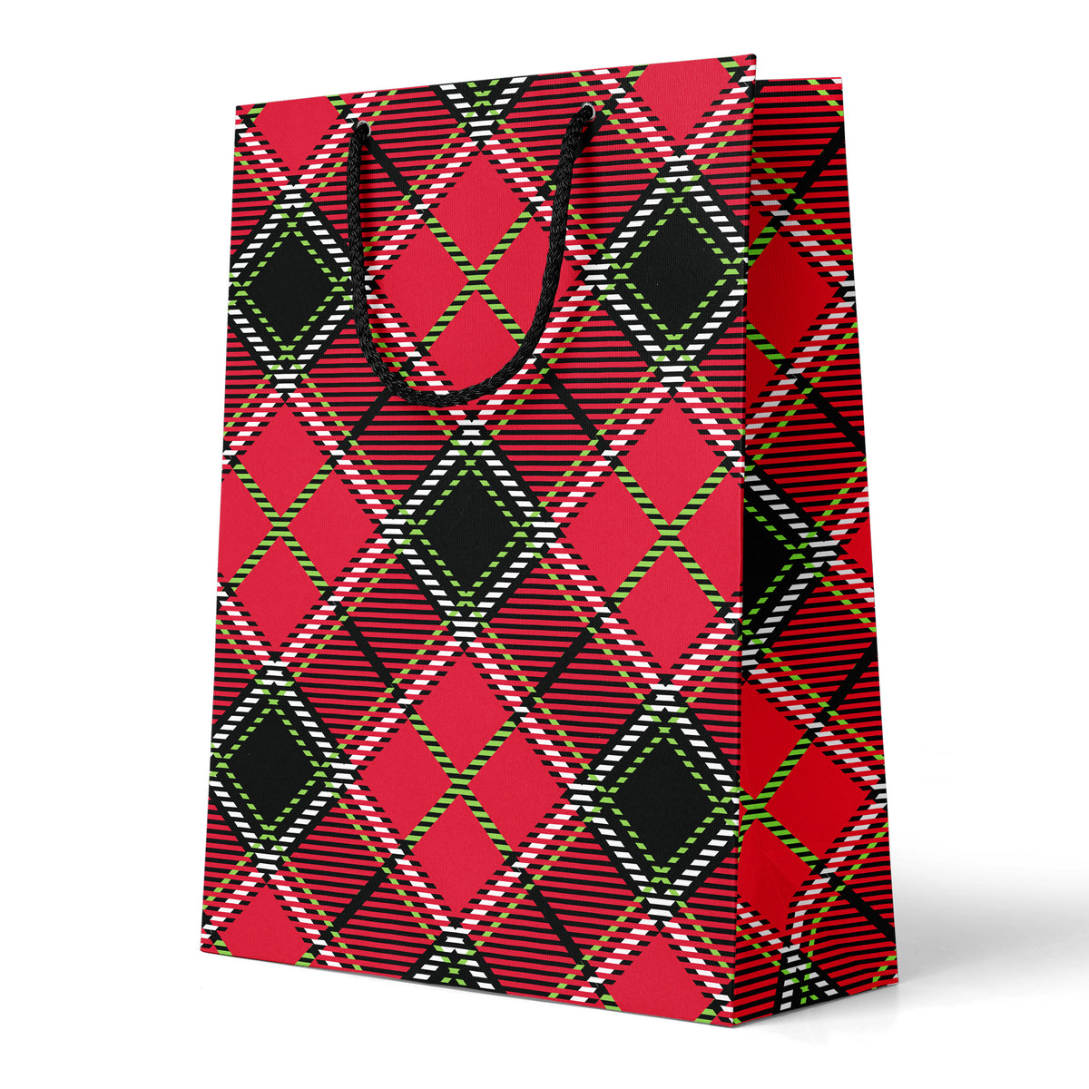 Punk Plaid Xmas Gift Bag