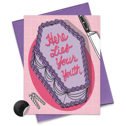 Morbid Goth Pastel Birthday Cake Card