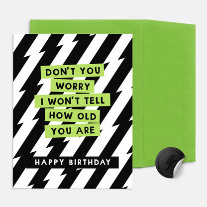 Don't Worry I Won't Tell You How Old You Are Birthday Card