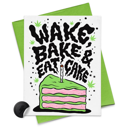 Wake, Bake & Eat Cake Birthday Card