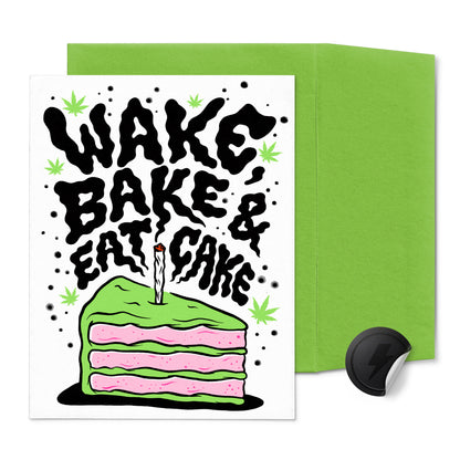 Wake, Bake & Eat Cake Birthday Card