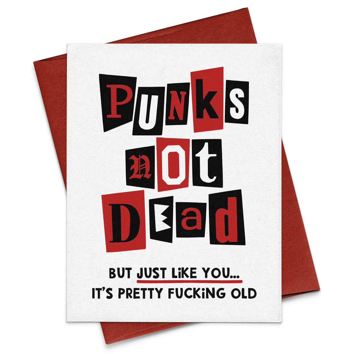 Punks Not Dead Birthday Card NEW