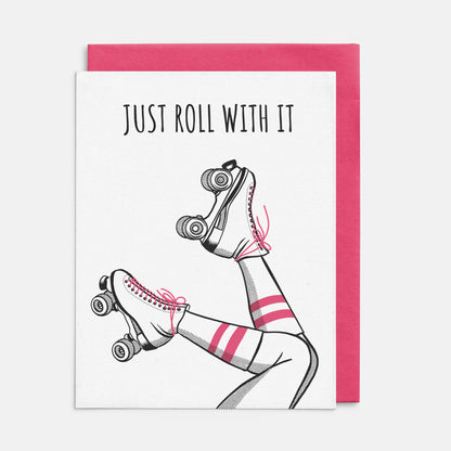 Roller skater birthday card