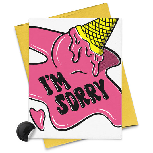 spilt ice cream i'm sorry card