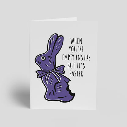 Chocolate Easter Bunny Card