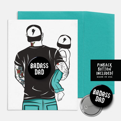 Badass Tattooed Dad Father's Day Card