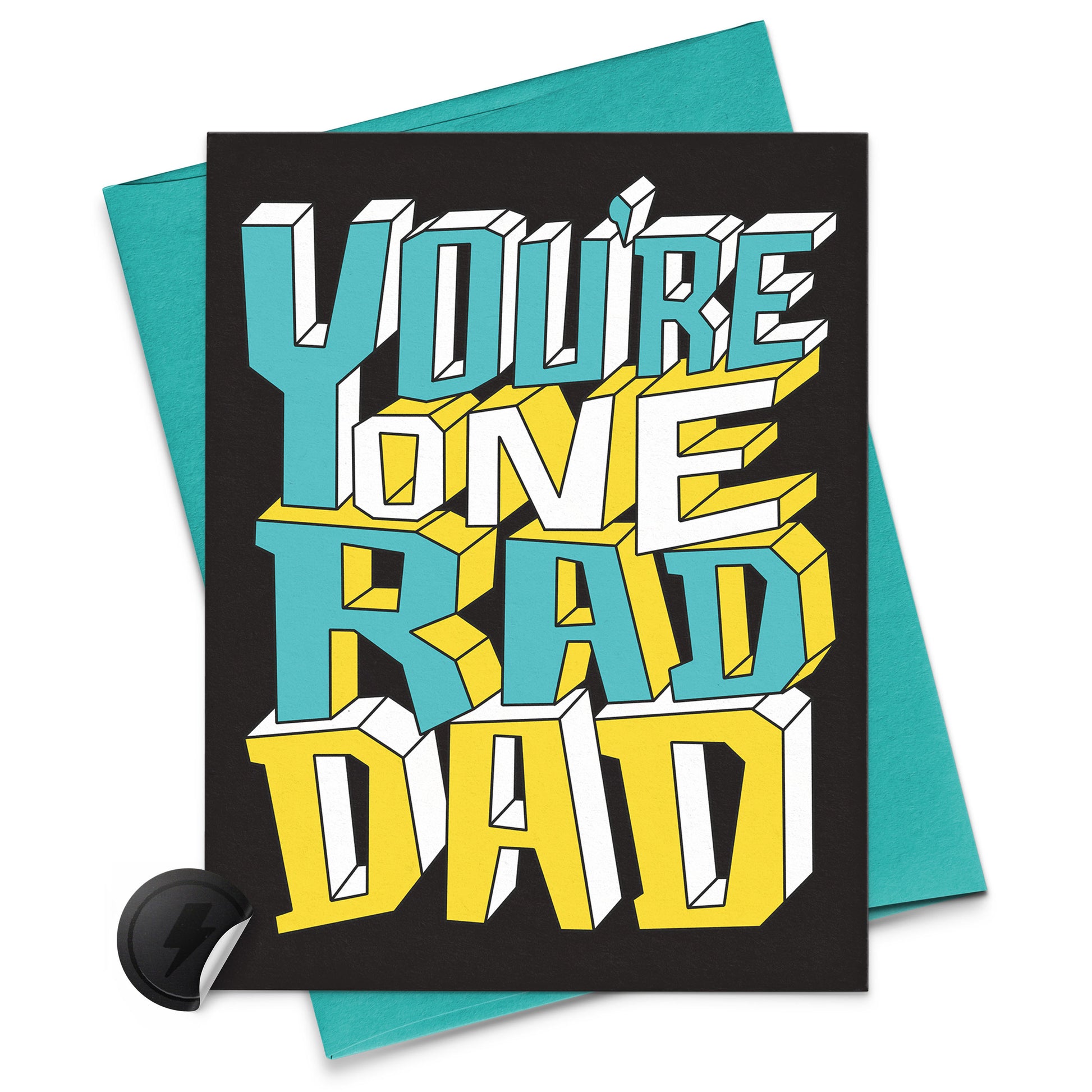 block lettering, you're one rad dad
