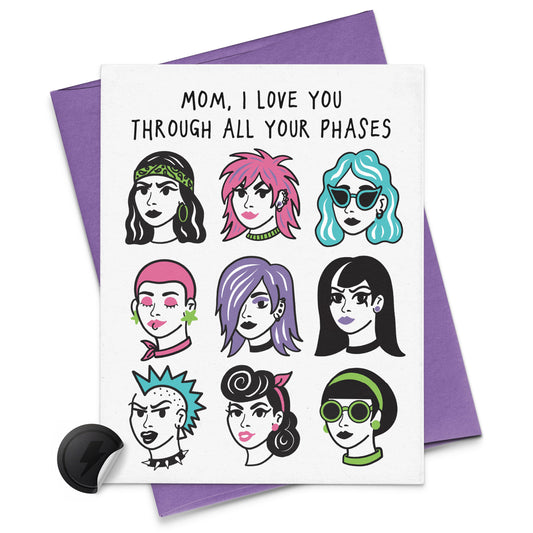 many phases for girl  card