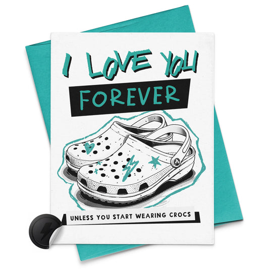 humorous crocs card
