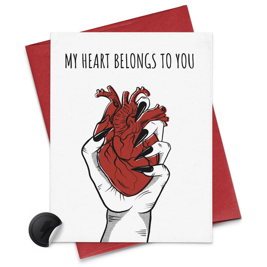 my heart belongs to you hand with heart