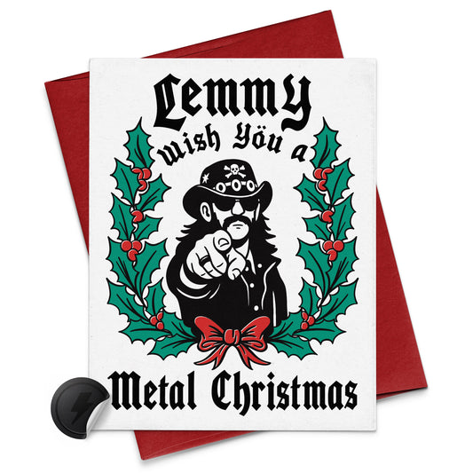 Lemmy Wish You A Metal Christmas Card