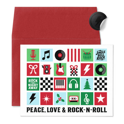 Peace, Love & Rock-N-Roll Christmas Card