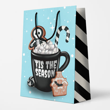 Skeleton Gingerbread man gift bag