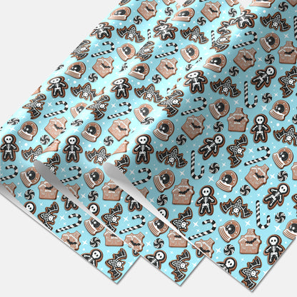 3 sheets of Creepmas wrapping paper