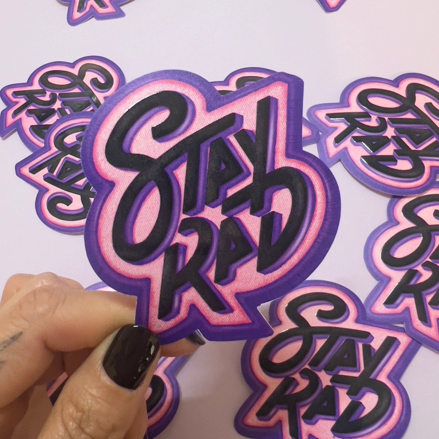 Stay Rad Patch Sticker - Raised UV Spot