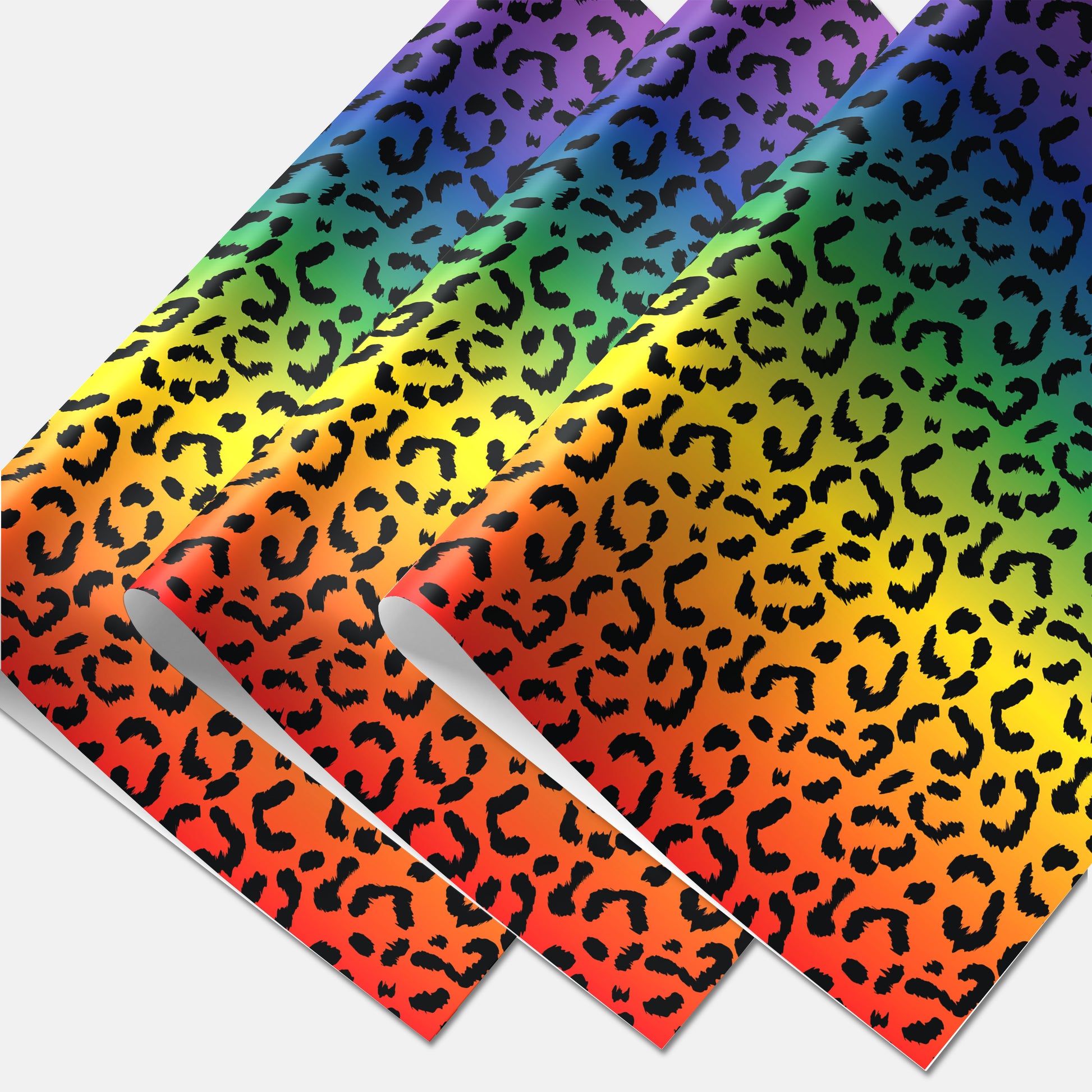 3 sheets of leopard pride gift wrap