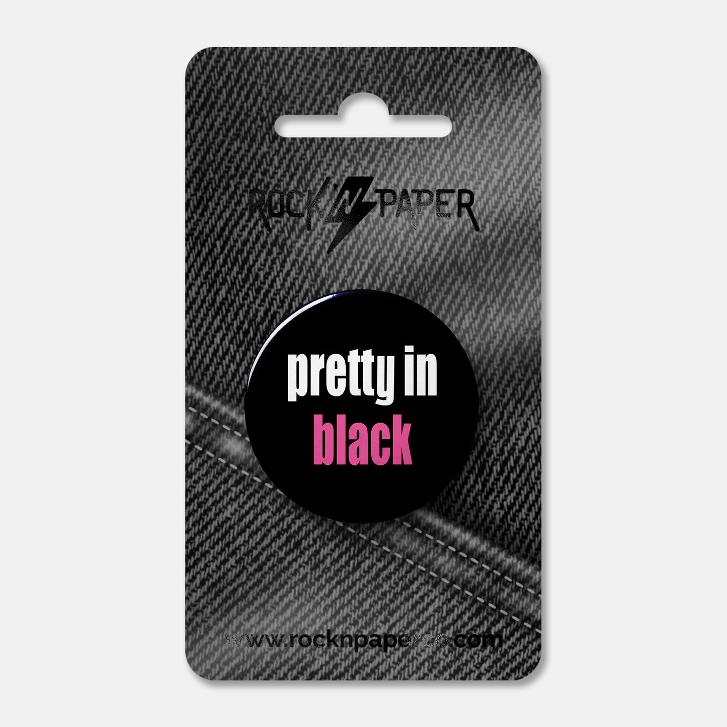 Pretty in Black Pinback Button