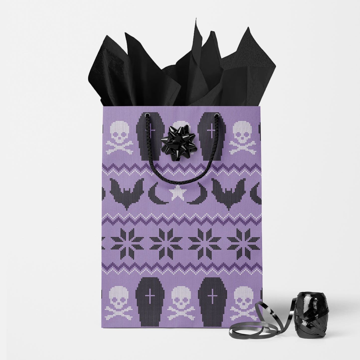 Spooky Holiday Sweater Gift Bag