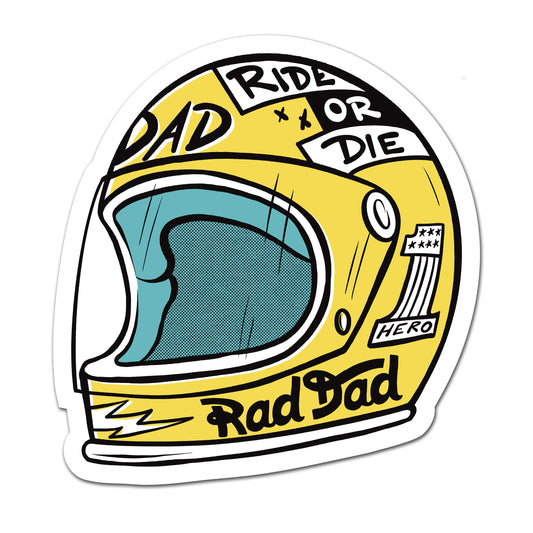 Moto Dad - UV Raised Sticker