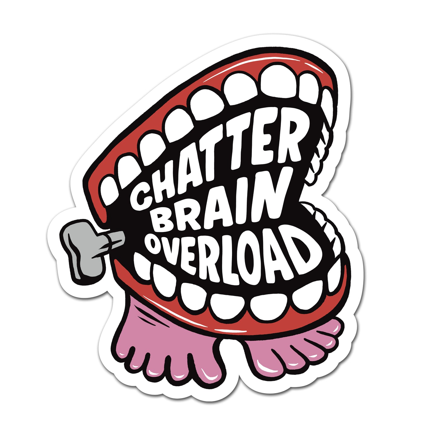 Chatter Brain Overload Sticker - UV