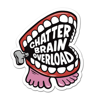 Chatter Brain Overload Sticker - UV