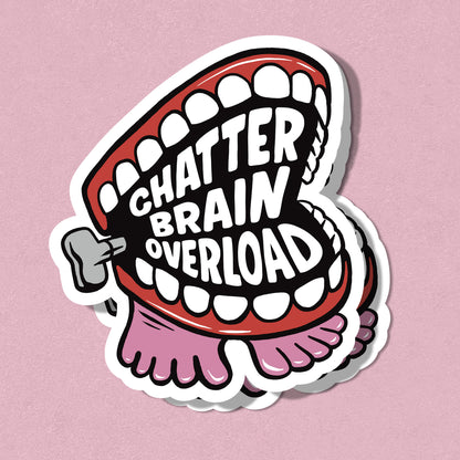 Chatter Brain Overload Sticker - UV