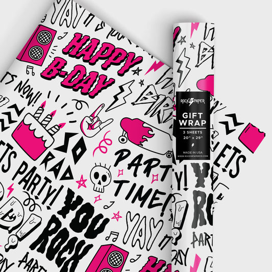 Rad Birthday Gift Wrapping Paper
