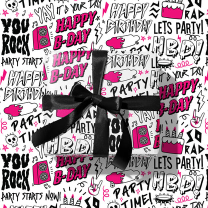 Rad Birthday Gift Wrapping Paper