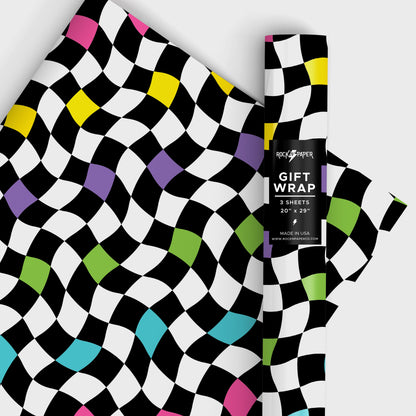 Checkered Chaos Wrapping Paper