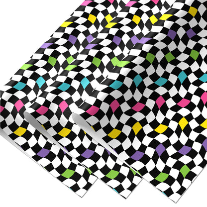 Checkered Chaos Wrapping Paper
