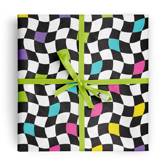 Checkered Chaos Wrapping Paper