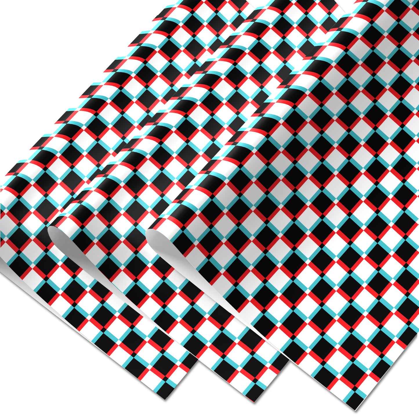 Anaglyph Checkered Wrapping Paper