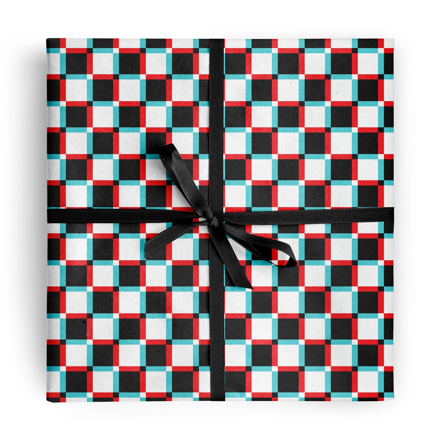 Anaglyph Checkered Wrapping Paper