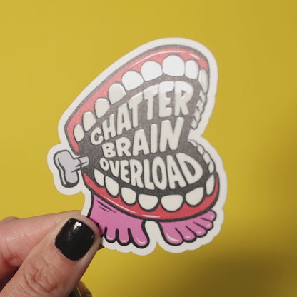 Chatter Brain Overload Sticker - UV