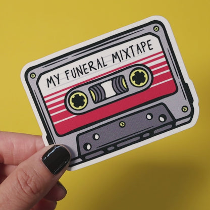 My Funeral Mixtape - UV Raised Sticker