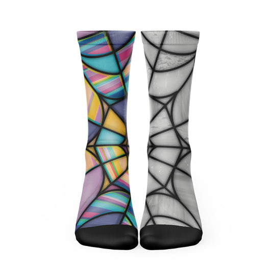 Wednesday Stained Glass Socks